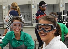 Student Wearing Goggles