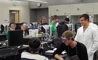 Students working in Lab